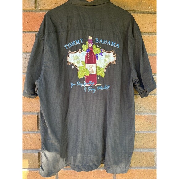 Tommy‎ Bahama I Say Merlot Camp Shirt Men’s Size XL 1993 100% Silk - Picture 1 of 9